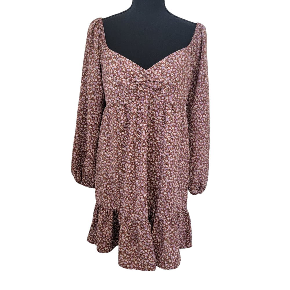 Lily Rose Dress Ditsy Floral Longsleeve Small Boho Retro Cottage Knee Length NWT